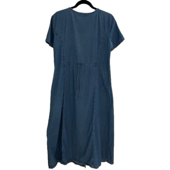 Women's Blue Denim Maxi Dress - Picture 2 of 11